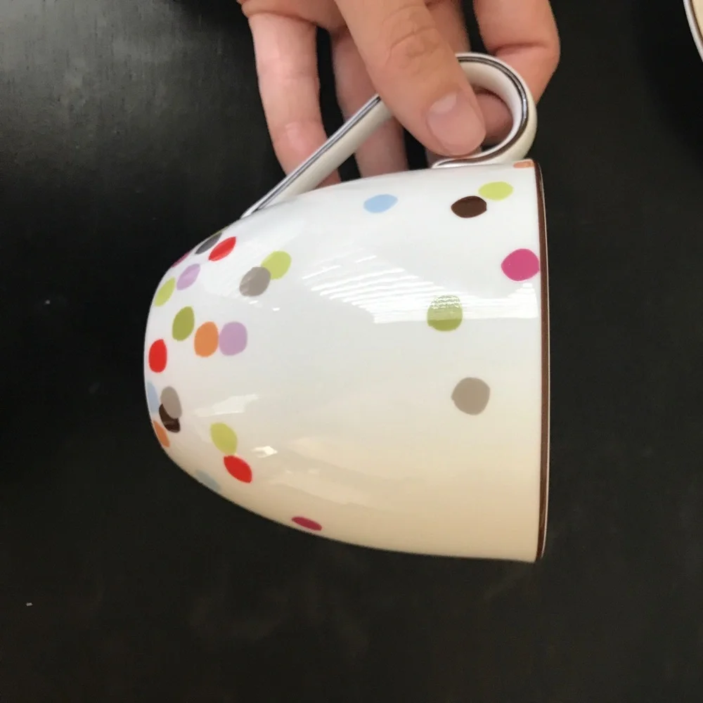 kate spade White Polka Dot Teacup and Saucer